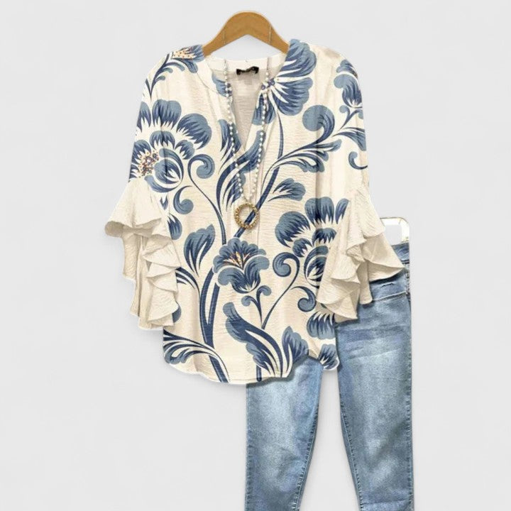 Floral Blue / 5XL
