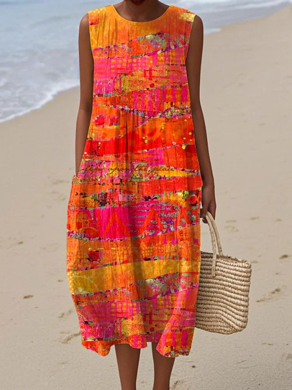 Sunset Midi Dress / 3XL